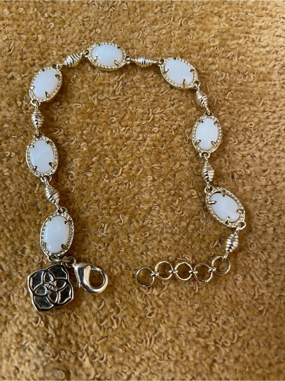 Kendra Scott Gale White Stone Link Bracelet